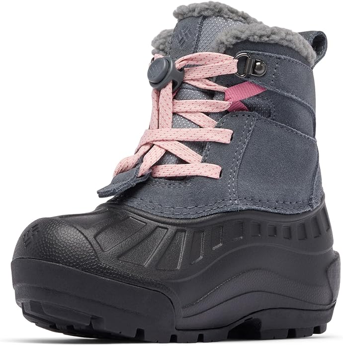 Дитячі зимові черевики для дівчинки Columbia Powderbug Alpine Waterproof Snow Graphite Pink Haze (212888) - Зображення 2