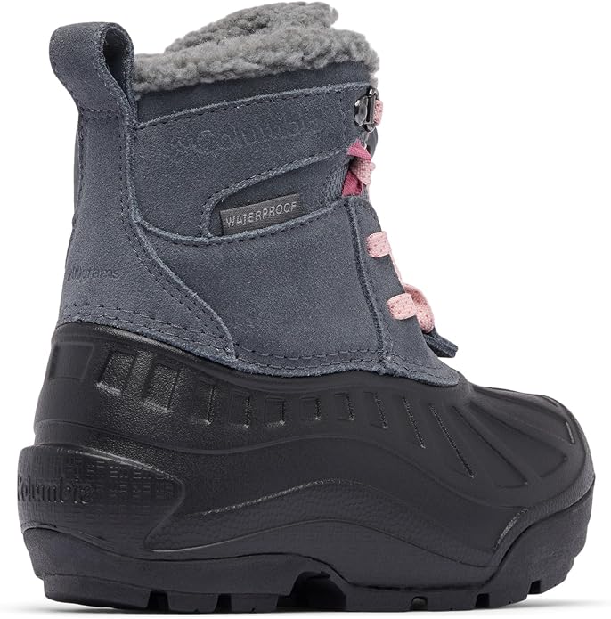 Дитячі зимові черевики для дівчинки Columbia Powderbug Alpine Waterproof Snow Graphite Pink Haze (212888) - Зображення 3
