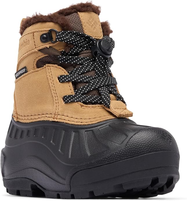 Дитячі зимові черевики для хлопчика Columbia Powderbug Alpine Waterproof Snow Sahara Black (212888)