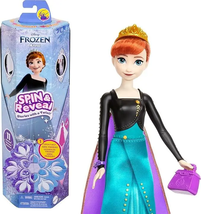 Лялька Mattel Disney Princess Frozen Anna Spin and Reveal Крути и прояви Анна Холодне серце (HXD27)