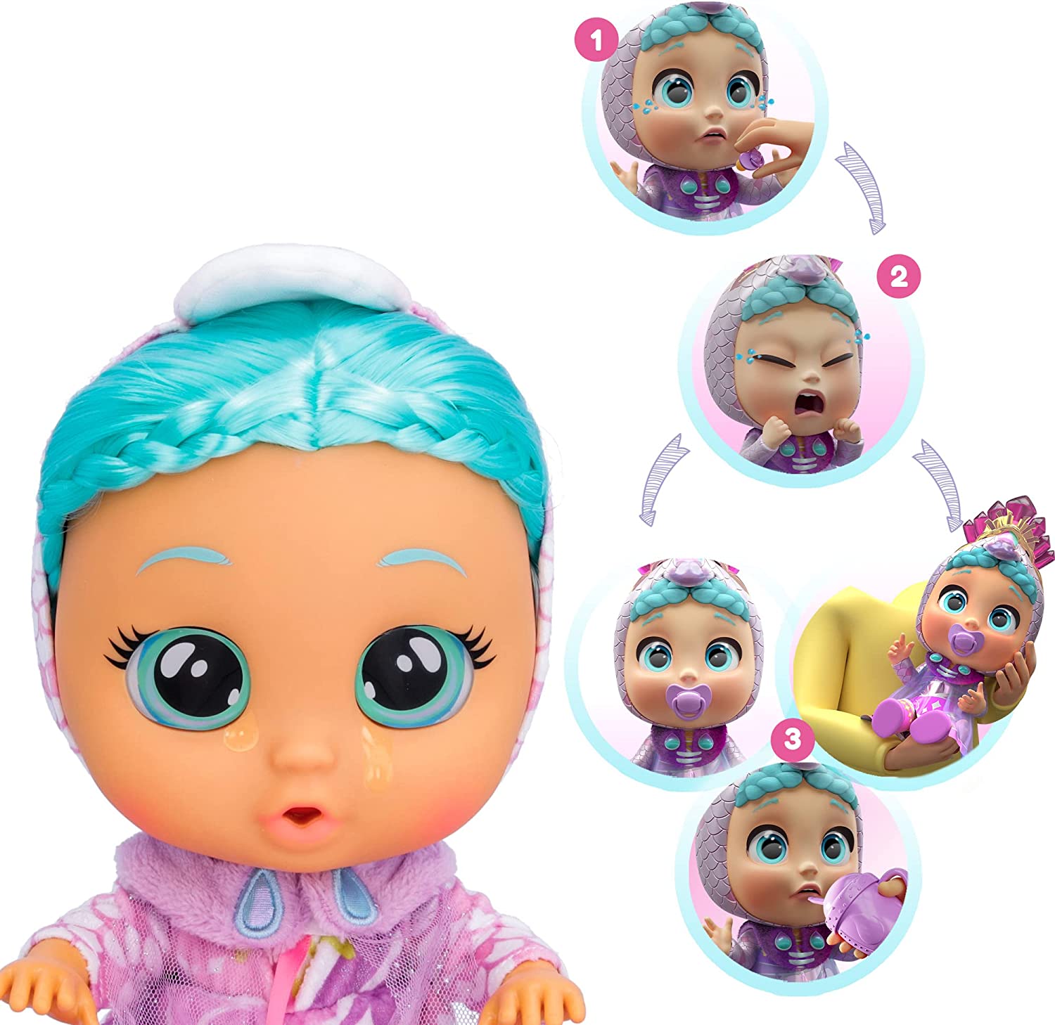 Кукла Cry Babies Kiss Me Princess Elodie Край Бебис Принцесса Элоди (907508) 9 Кукла Cry Babies Kiss Me Princess Elodie Край Бебис Принцесса Элоди (907508) - Зображення 9