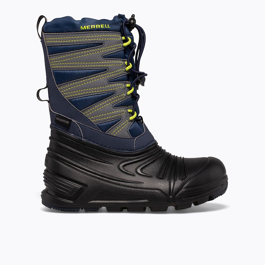Зимние детские сапоги Merrell Kid's Snow Quest Lite 3.0 Waterproof Navy/black/grey (MK165179) 2 Зимние детские сапоги Merrell Kid's Snow Quest Lite 3.0 Waterproof Navy/black/grey (MK165179) - Зображення 2