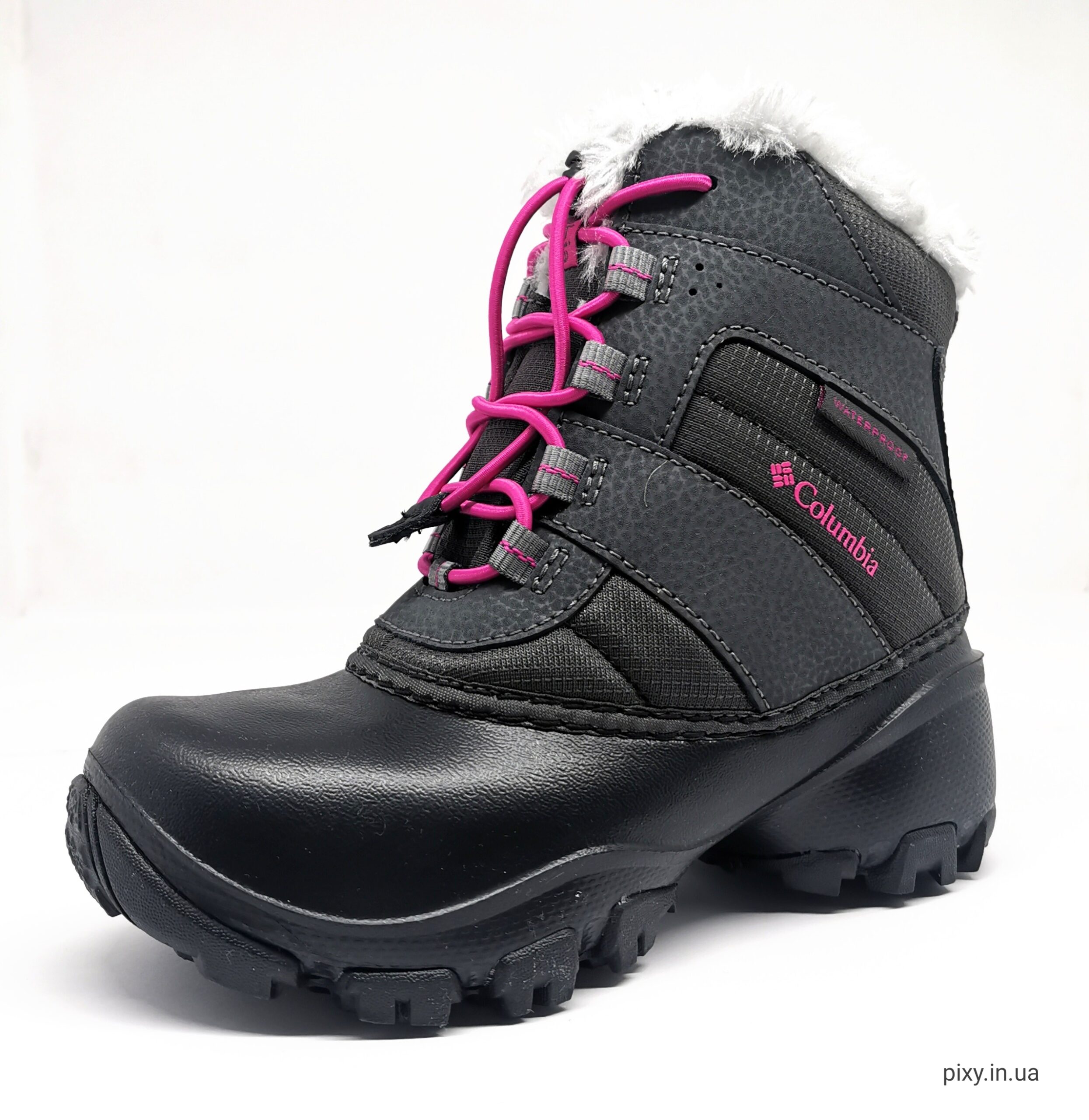 Зимові дитячі черевики Columbia Kids Rope Tow III Waterproof Snow Boot Dark/Grey/Haute/Pink (BC1323-089) - Зображення 5