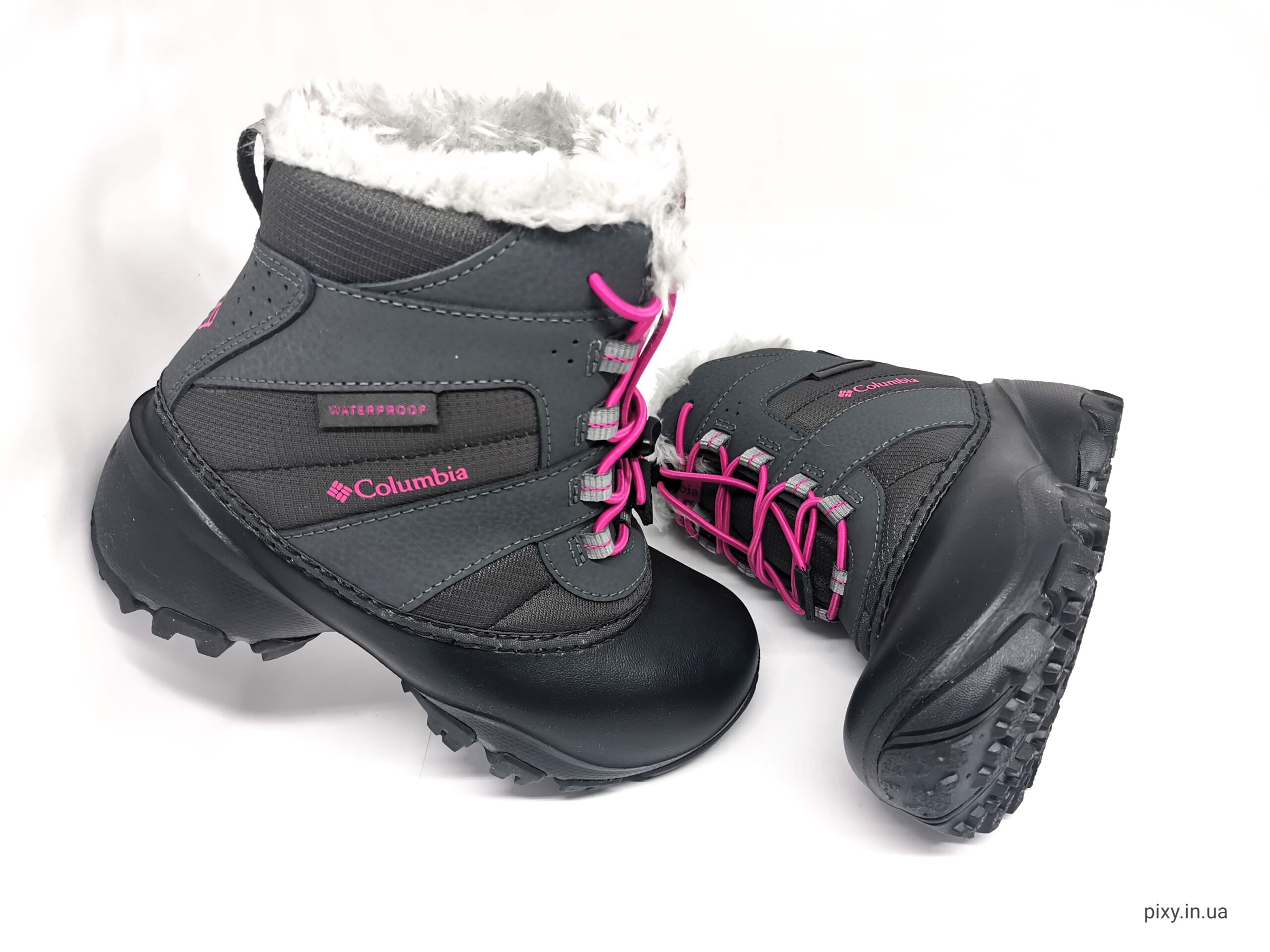 Зимові дитячі черевики Columbia Kids Rope Tow III Waterproof Snow Boot Dark/Grey/Haute/Pink (BC1323-089) - Зображення 3