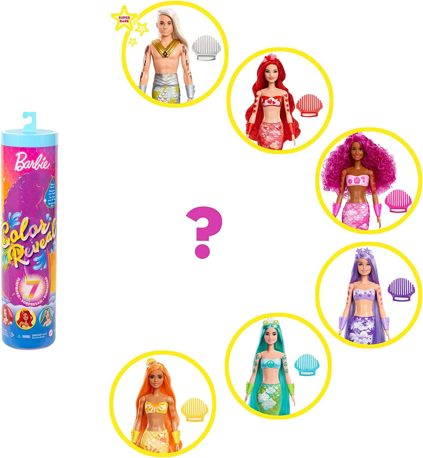Кукла Барби Русалка Сюрприз Barbie Color Reveal Mermaid (HCC46) - Зображення 6
