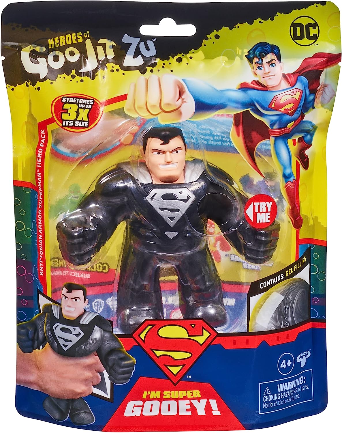 Ігрова стретч-фігурка Heroes of Goo Jit Zu Super Stretchy Kryptonian Superman Гуджитсу Супермен (41384) 1 Ігрова стретч-фігурка Heroes of Goo Jit Zu DC Super Stretchy Kryptonian Superman Гуджитсу Супермен (41384)