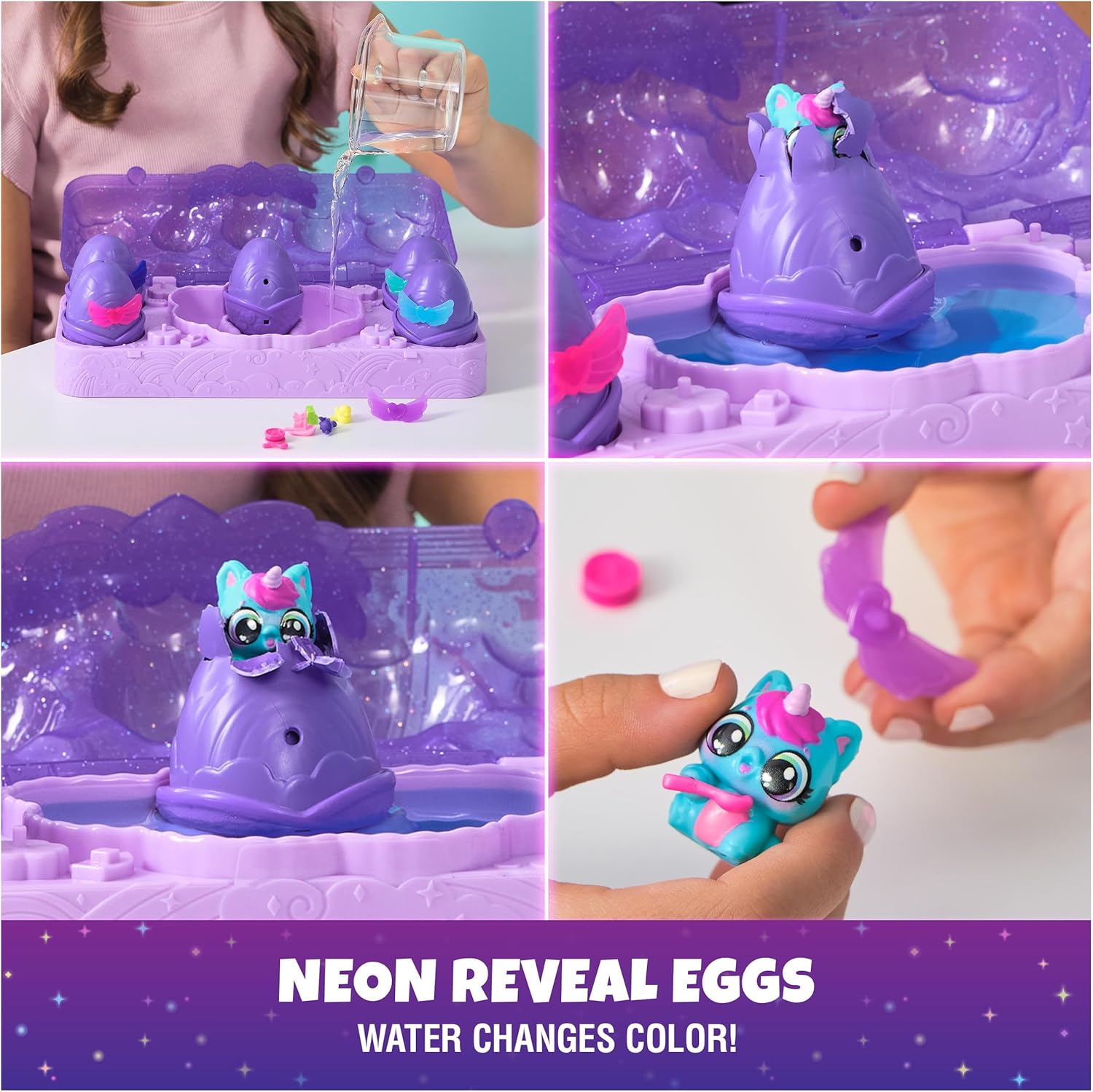 Ігровий набір Hatchimals Alive Rainbow Splash Egg Carton Лоток Хетчімалс Алайв з 5 мініфігурками (6072615) - Зображення 7