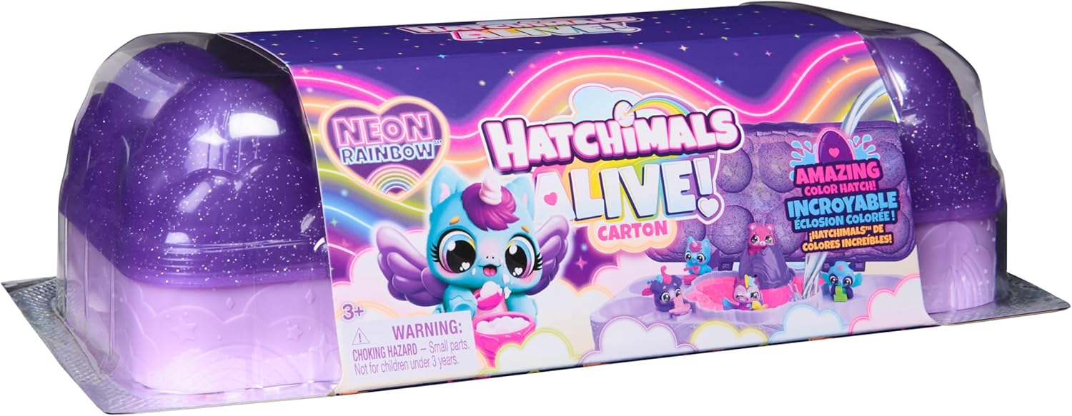 Ігровий набір Hatchimals Alive Rainbow Splash Egg Carton Лоток Хетчімалс Алайв з 5 мініфігурками (6072615) - Зображення 9