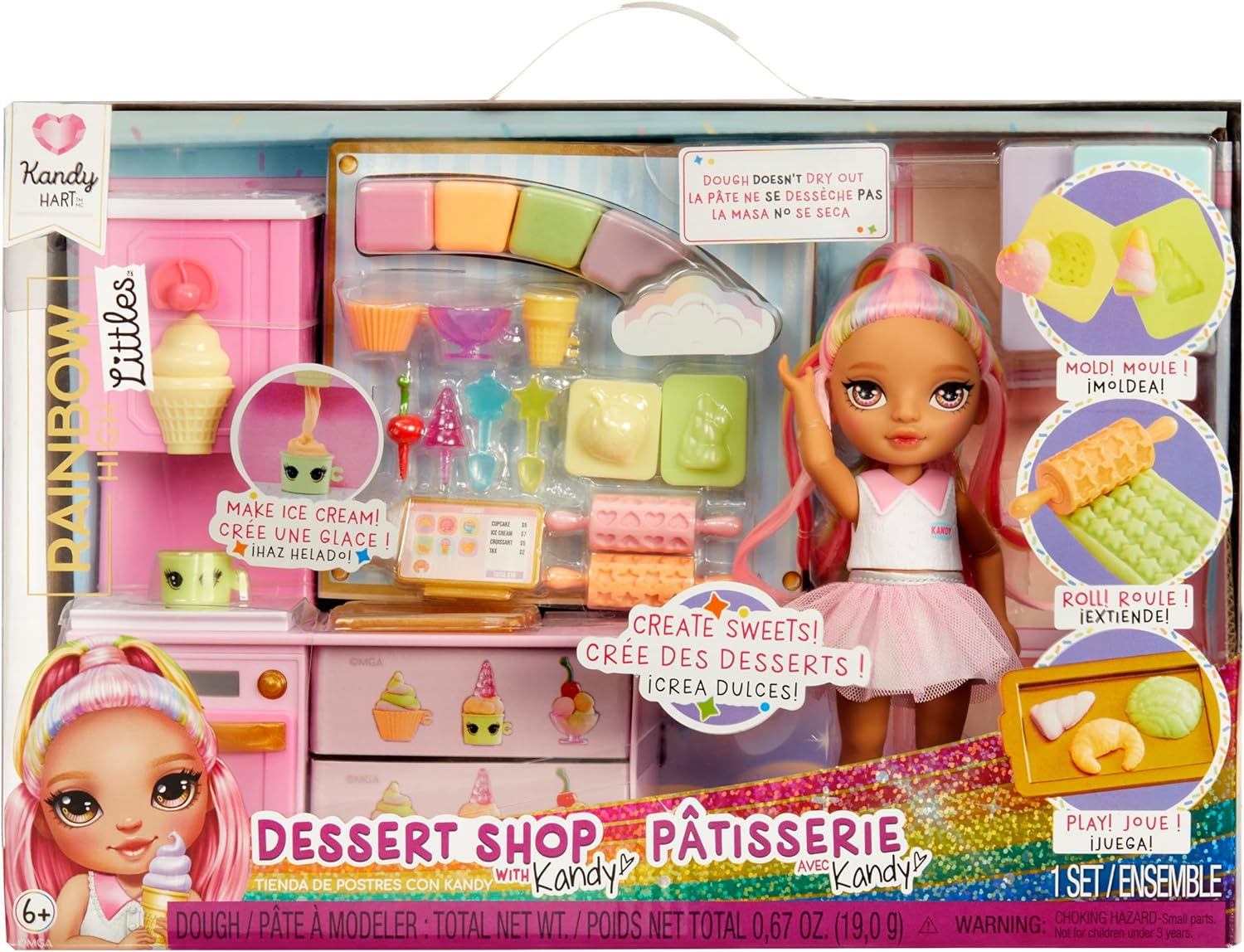 Ігровий набір з лялькою Rainbow High Littles Dessert Shop Кондитерська Кенді (522058)