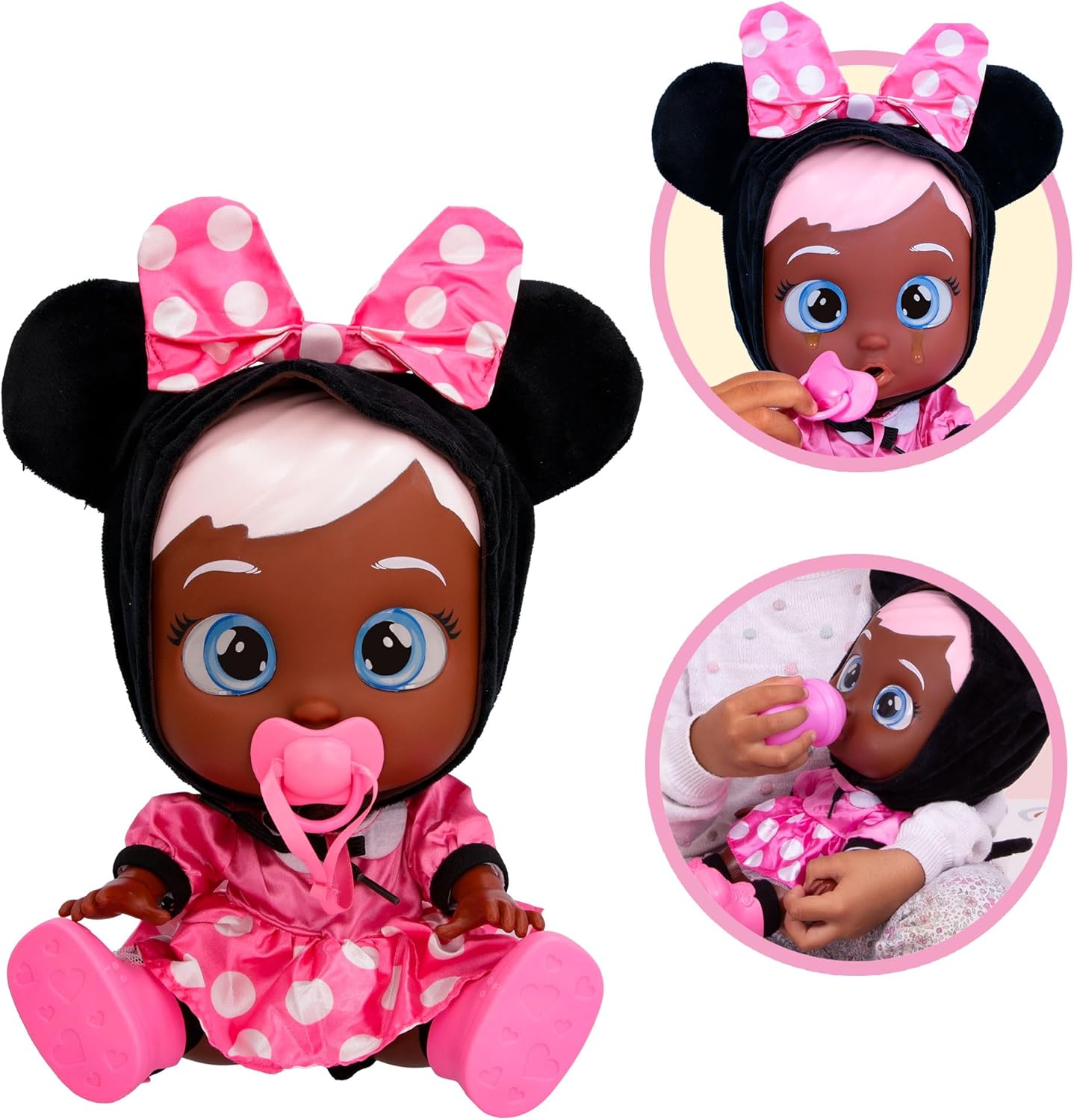 Інтерактивна лялька Cry Babies Disney Minnie Mouse Плакса Мінні Маус (922211) 6 Інтерактивна лялька Cry Babies Disney Minnie Mouse Плакса Мінні Маус (922211) - Зображення 6