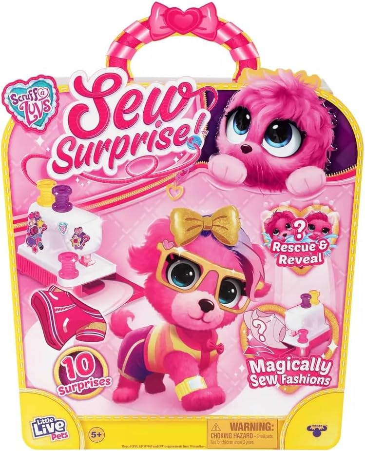 Интерактивная игрушка Няшка-Потеряшка Little Live Pets Scruff-a-Luvs Sew Surprise Pink (30172) 8 Интерактивная игрушка Няшка-Потеряшка Little Live Pets Scruff-a-Luvs Sew Surprise Pink (30172) - Зображення 8
