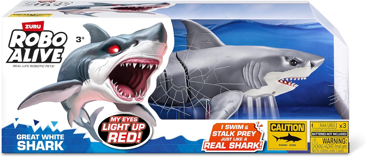 Інтерактивна іграшка Robo Alive Great White Shark Велика біла акула (71126) - Зображення 6