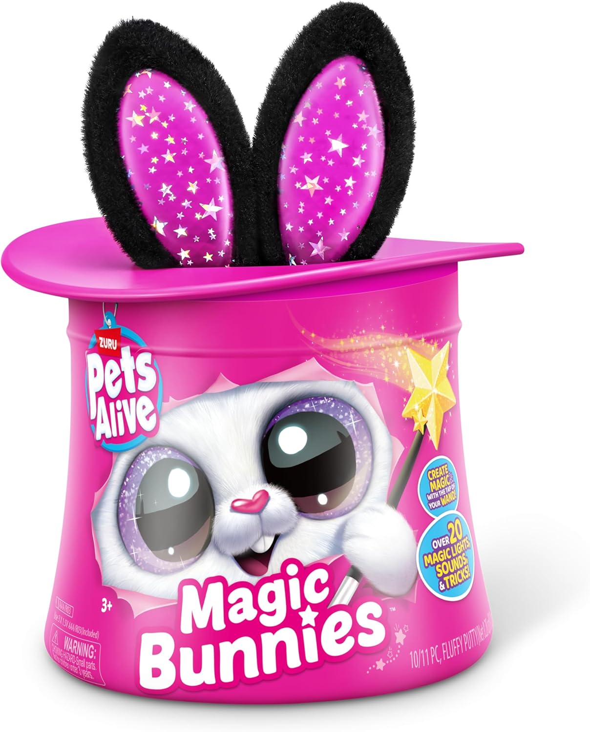 Інтерактивна іграшка Zuru Pets Alive Magic Bunnies Sootie Кролик Чарівник Чорний (9549D) - Зображення 6