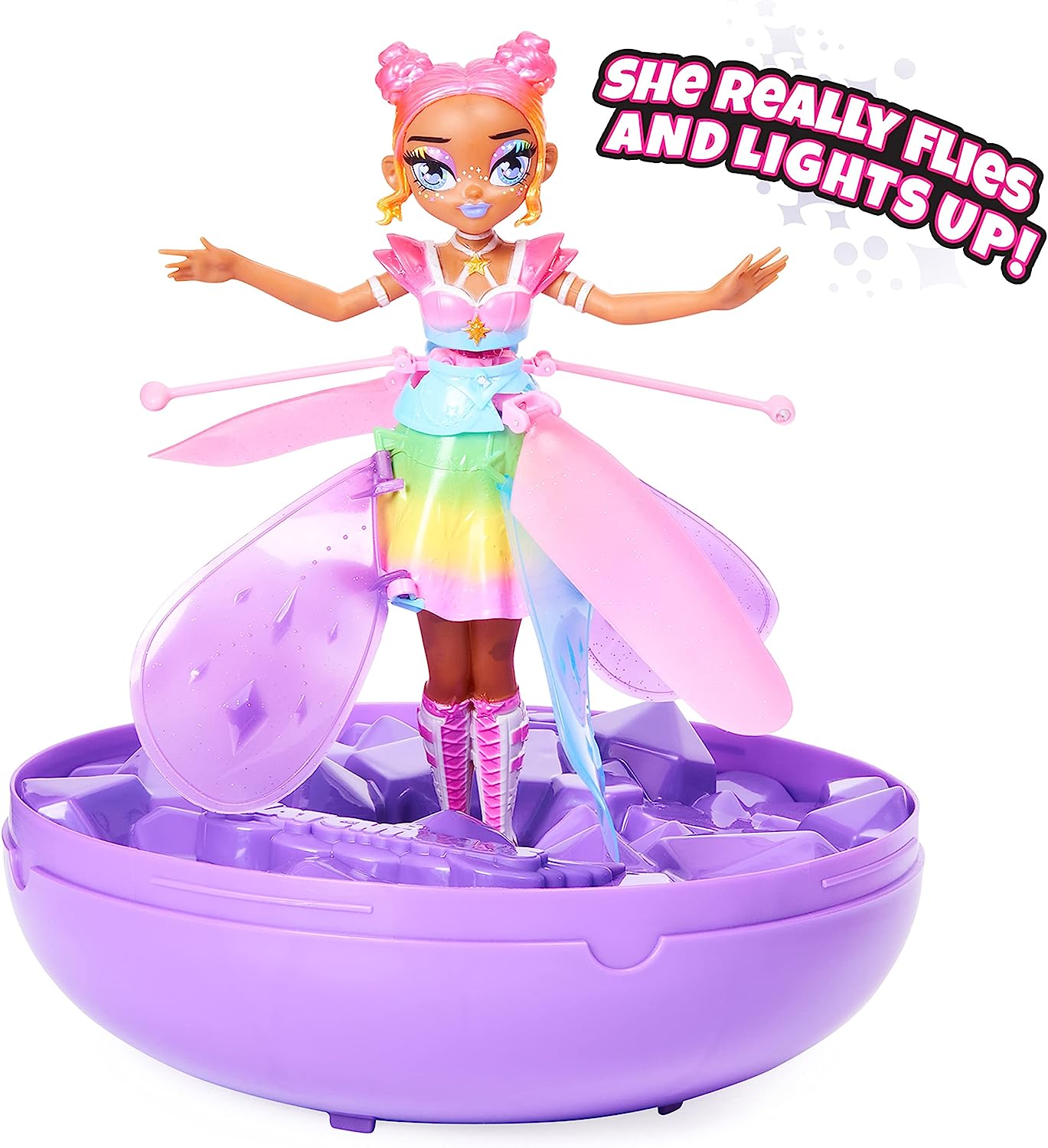 Интерактивная кукла летающая фея Пикси Хетчималс Hatchimals Pixies, Crystal Flyers Rainbow Glitter (6064936) - Зображення 4