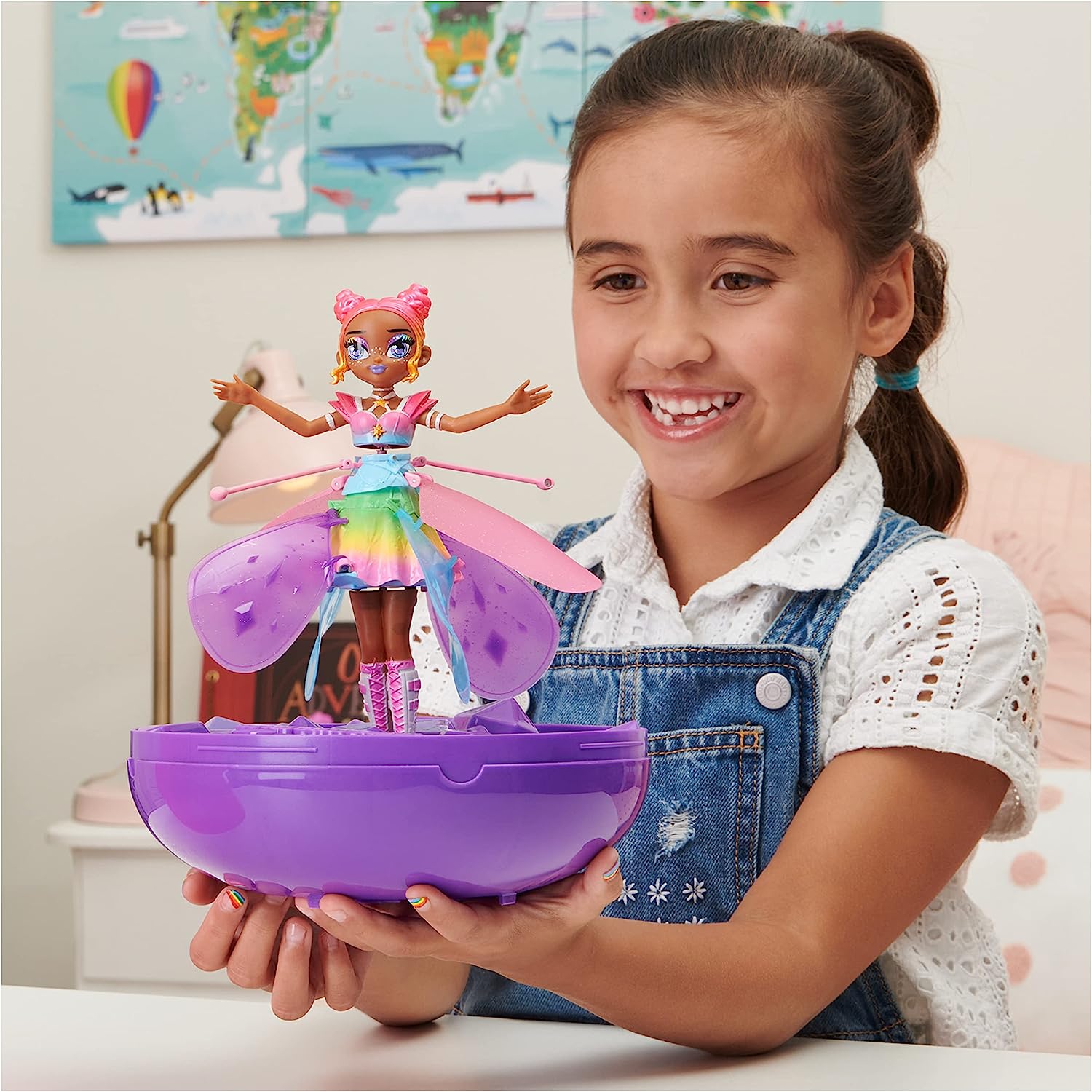 Интерактивная кукла летающая фея Пикси Хетчималс Hatchimals Pixies, Crystal Flyers Rainbow Glitter (6064936) - Зображення 6