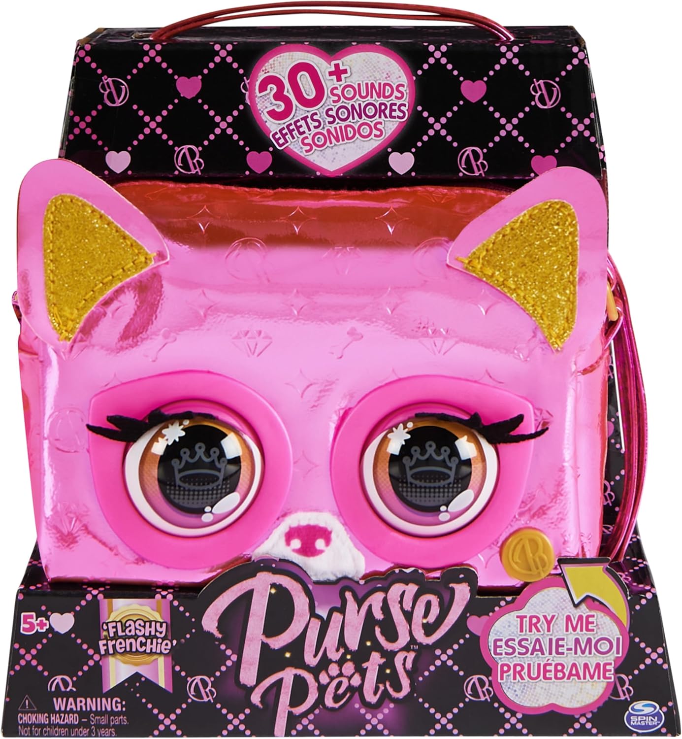 Интерактивная сумочка Пурсе Петс Френчи Щенок Purse Pets Metallic Mood Flashy Frenchie (6066701)