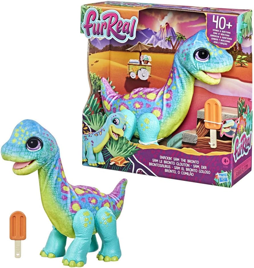 Интерактивный динозавр Сэм FurReal Friends Dinosaur Snackin Sam The Bronto Hasbro (F1739)