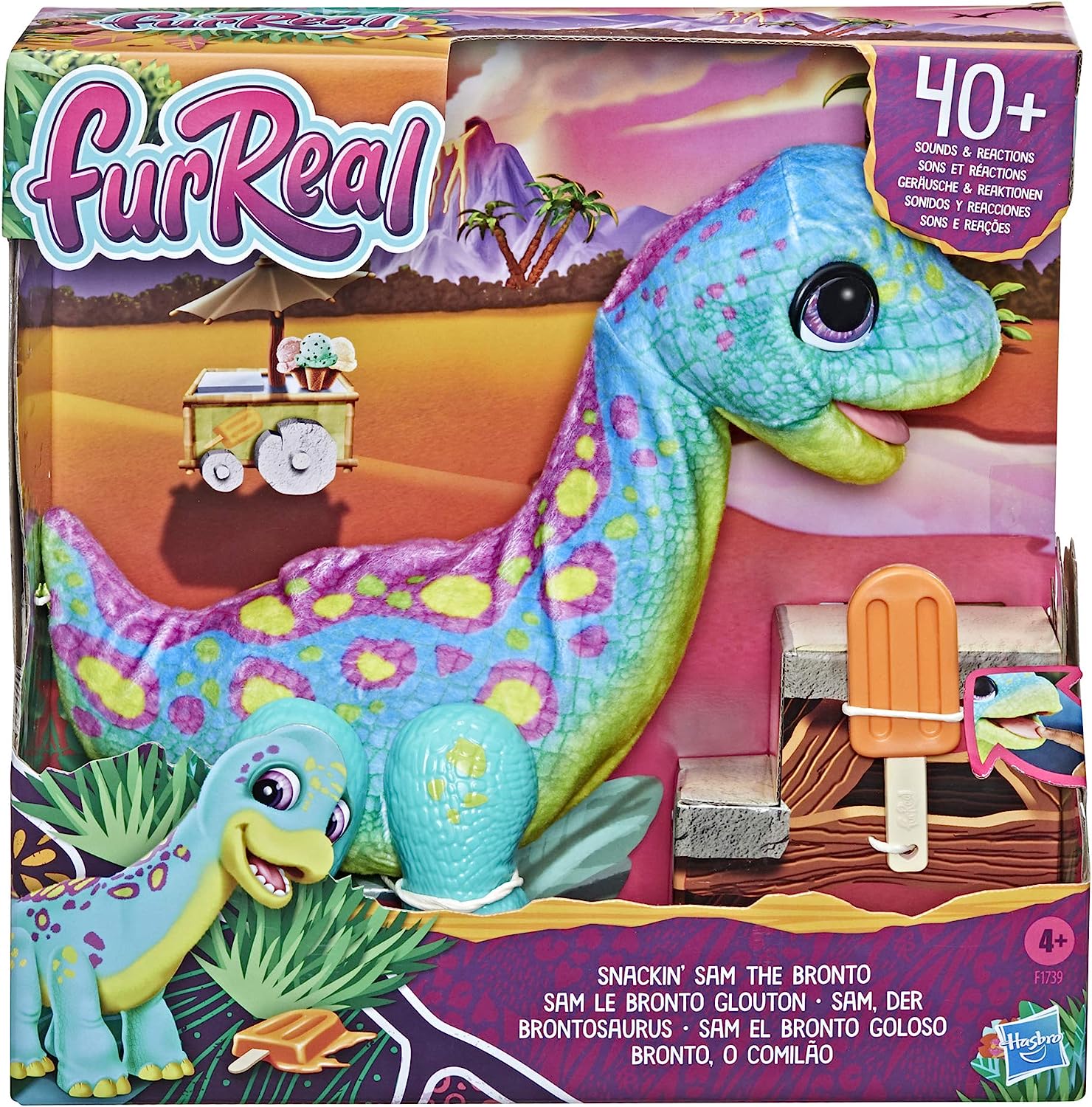 Интерактивный динозавр Сэм FurReal Friends Dinosaur Snackin Sam The Bronto Hasbro (F1739) - Зображення 8