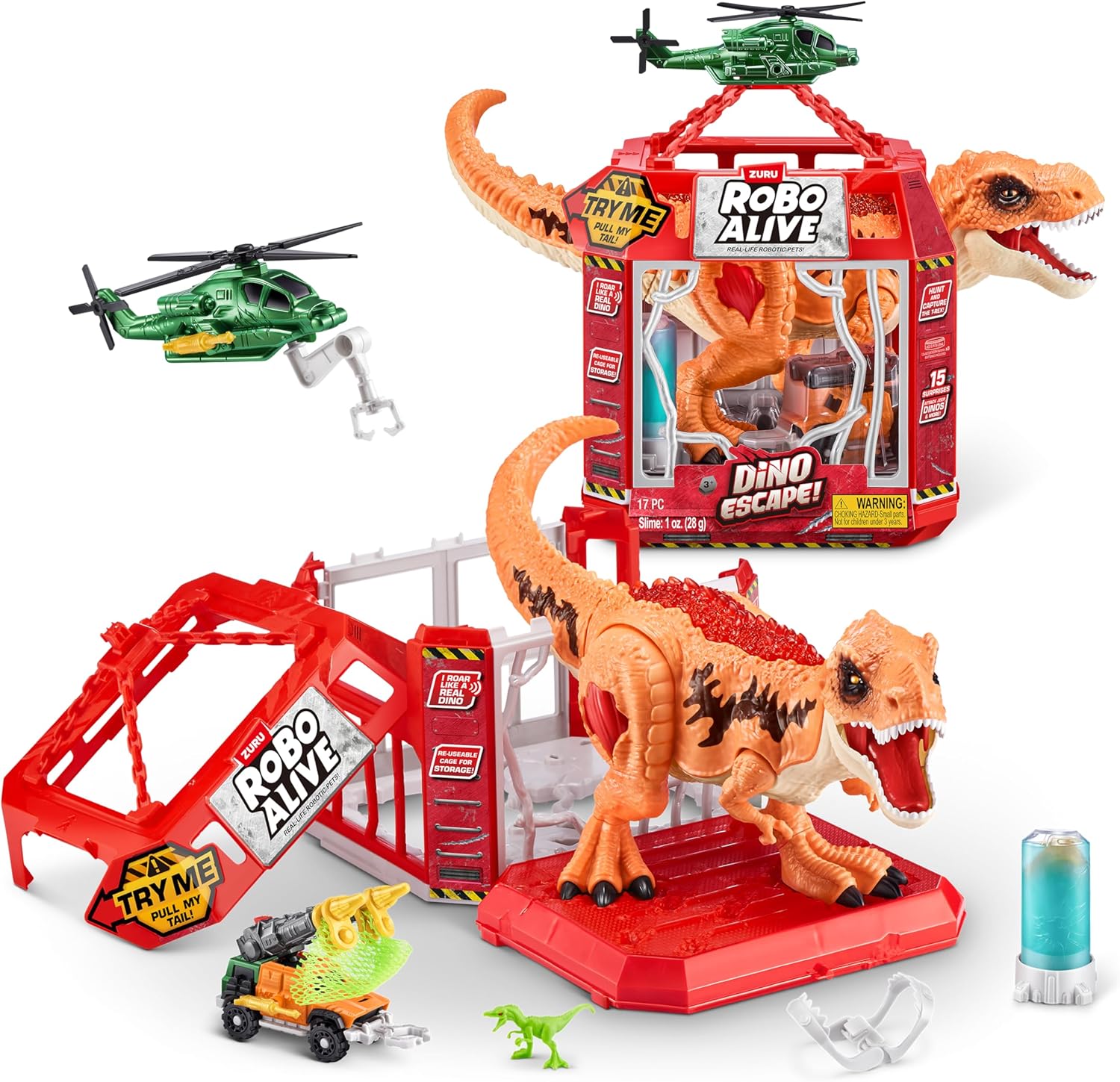 Інтерактивний ігровий набір Robo Alive Dino Escape Втеча динозавра (71127) 1 Інтерактивний ігровий набір Robo Alive Dino Escape Втеча динозавра (71127)