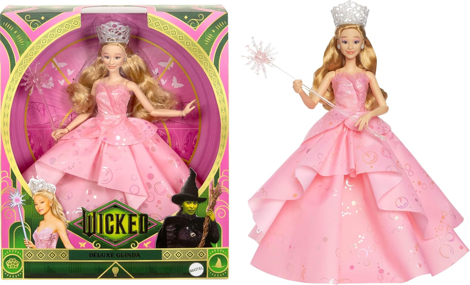 Колекційна лялька Mattel Universal Wicked Deluxe Glinda — Добра Чарівниця Глінда (JLG46)