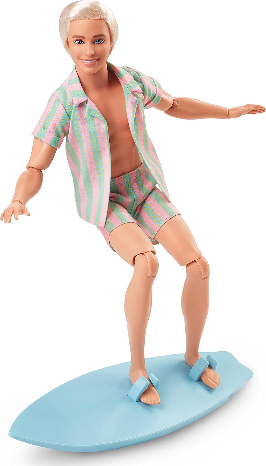 Кукла Барби Кен Раян Гослинг с доской для серфинга Barbie The Movie Ken Beach with Surfboard (HPJ97) 6 Кукла Барби Кен Раян Гослинг с доской для серфинга Barbie The Movie Ken Beach with Surfboard (HPJ97) - Зображення 6