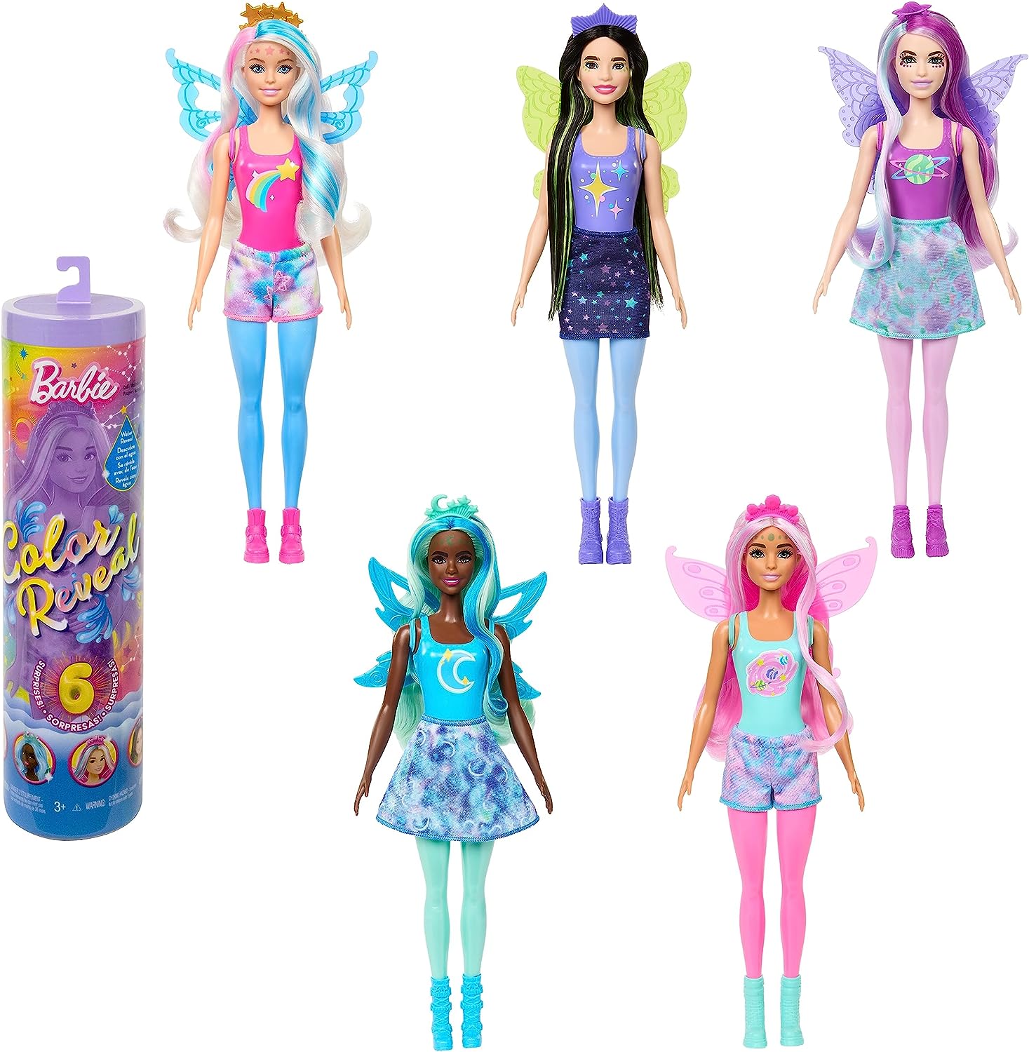 Кукла Барби Колор Ревил Фея Радужная галактика Barbie Color Reveal Rainbow Galaxy (HJX61) 1 Кукла Барби Колор Ревил Фея Радужная галактика Barbie Color Reveal Rainbow Galaxy (HJX61)