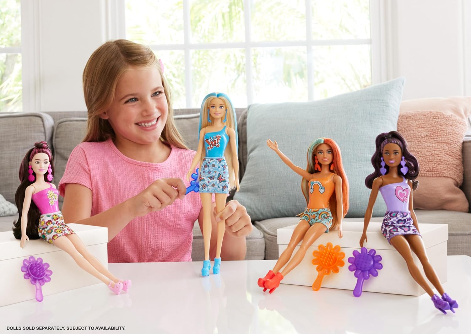 Кукла Барби Колор Ревил Радужные и стильные Barbie Color Reveal Rainbow-Inspired Series (HRK06) - Зображення 5