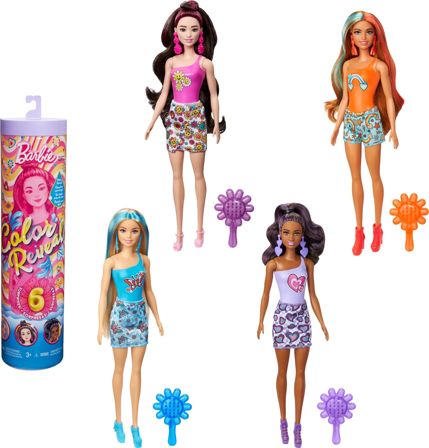 Кукла Барби Колор Ревил Радужная галактика Barbie Color Reveal Rainbow Galaxy (HJX61)