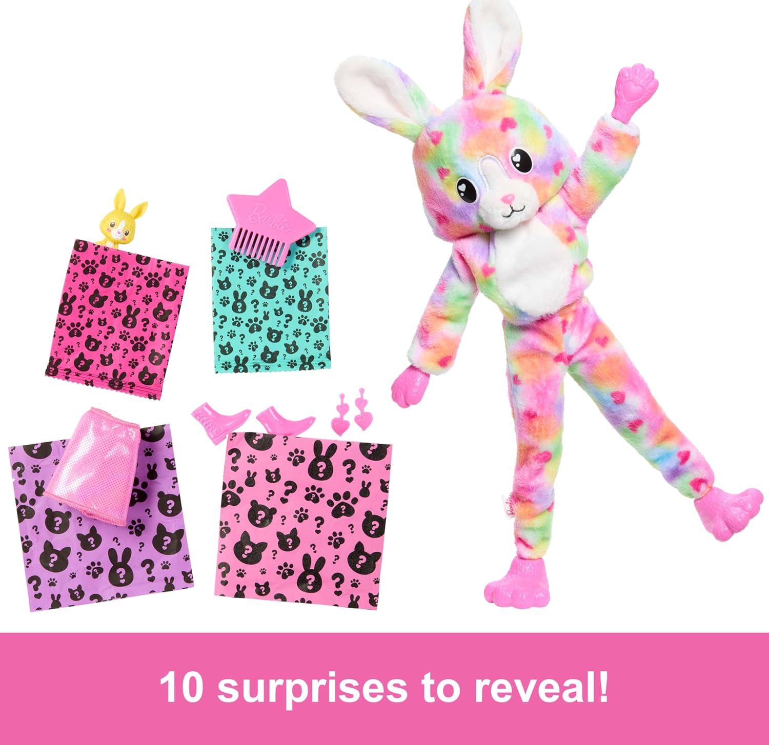 Кукла Барби Кролик Barbie Cutie Reveal Tie-Dyed Bunny Costume Color Dream Series (HRK38) - Зображення 5