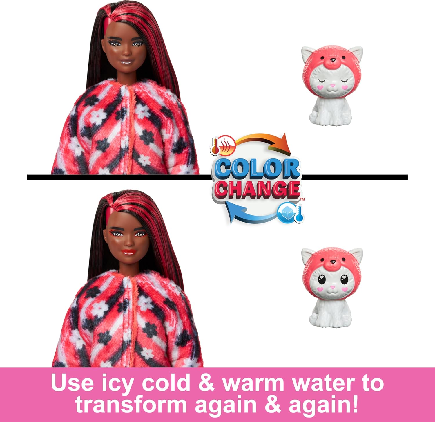 Кукла Барби Котенок в костюме красной панды Barbie Cutie Reveal Kitten as Red Panda in Costume (HRK23) 3 Кукла Барби Котенок в костюме красной панды Barbie Cutie Reveal Kitten as Red Panda in Costume (HRK23) - Зображення 3