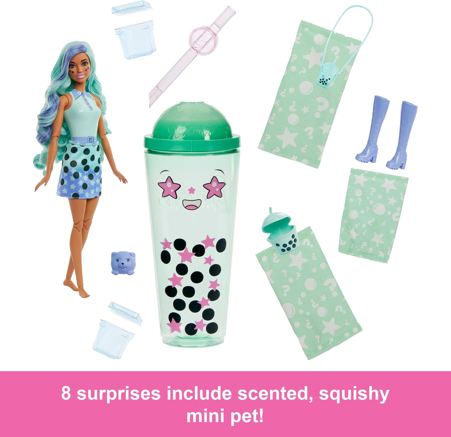 Кукла Barbie Pop Reveal Bubble Tea Series Green Tea Барби Зеленый чай (HTJ21) 2 Кукла Barbie Pop Reveal Bubble Tea Series Green Tea Барби Зеленый чай (HTJ21) - Зображення 2