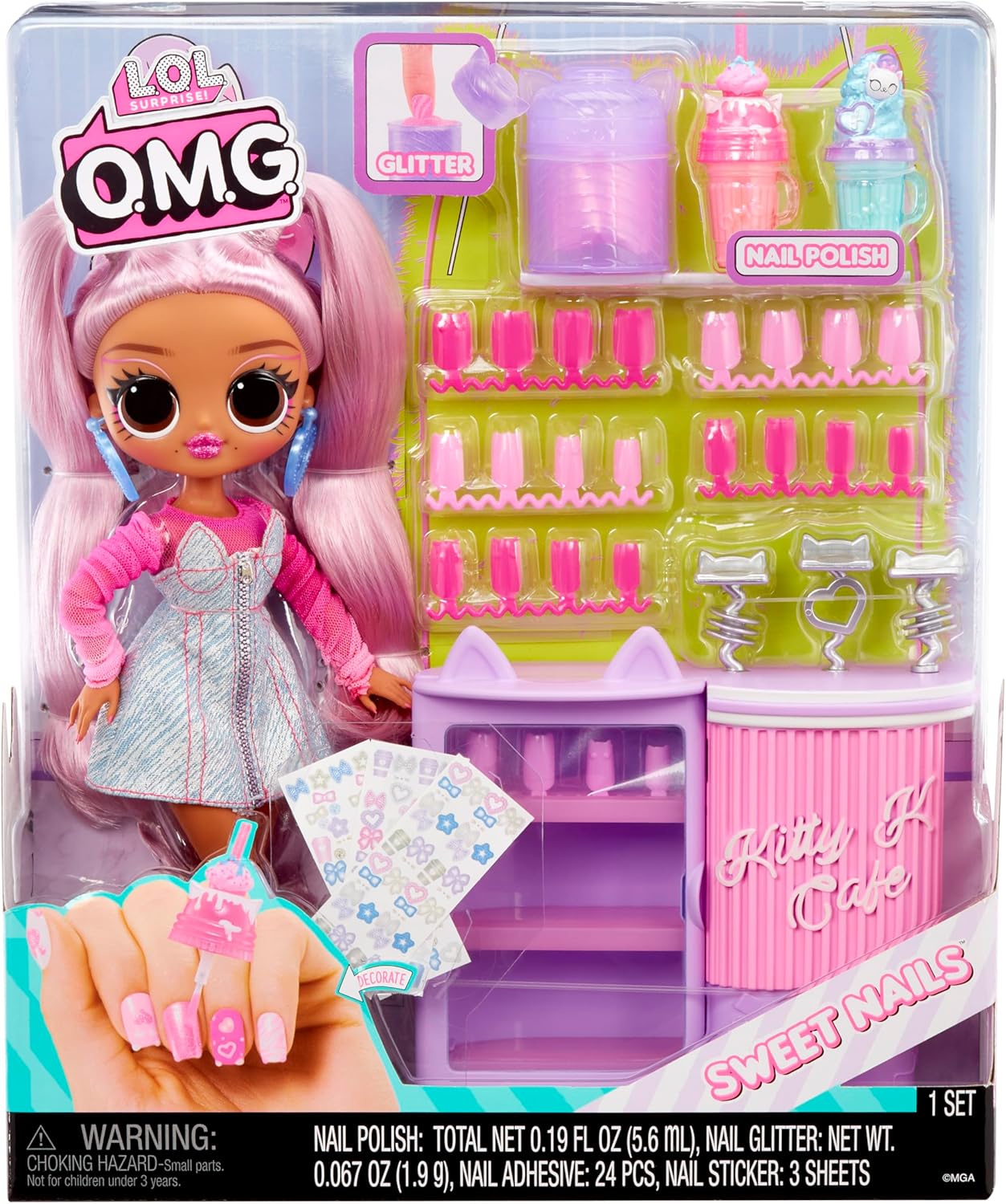 Кукла LOL Surprise! серии OMG Sweet Nails Kitty K Café ЛОЛ Кафе Китти Кей (503859) 7 Кукла LOL Surprise! серии OMG Sweet Nails Kitty K Café ЛОЛ Кафе Китти Кей (503859) - Зображення 7