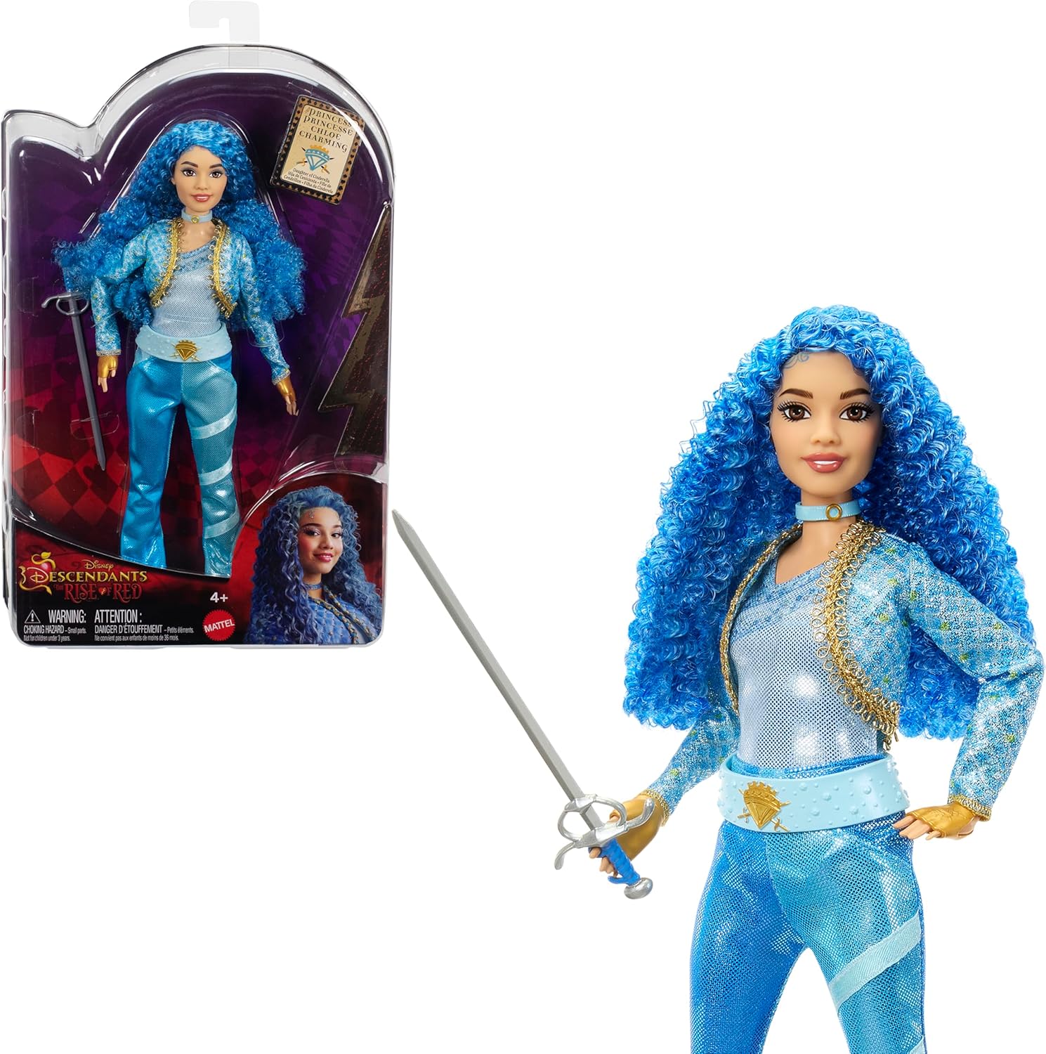 pixy_in_ua-Лялька Mattel Disney Descendants: The Rise of Red Princess Chloe Charming Спадкоємці: Піднесення Ред Хлоя Чармінг Дочка Попелюшки (HWT89)