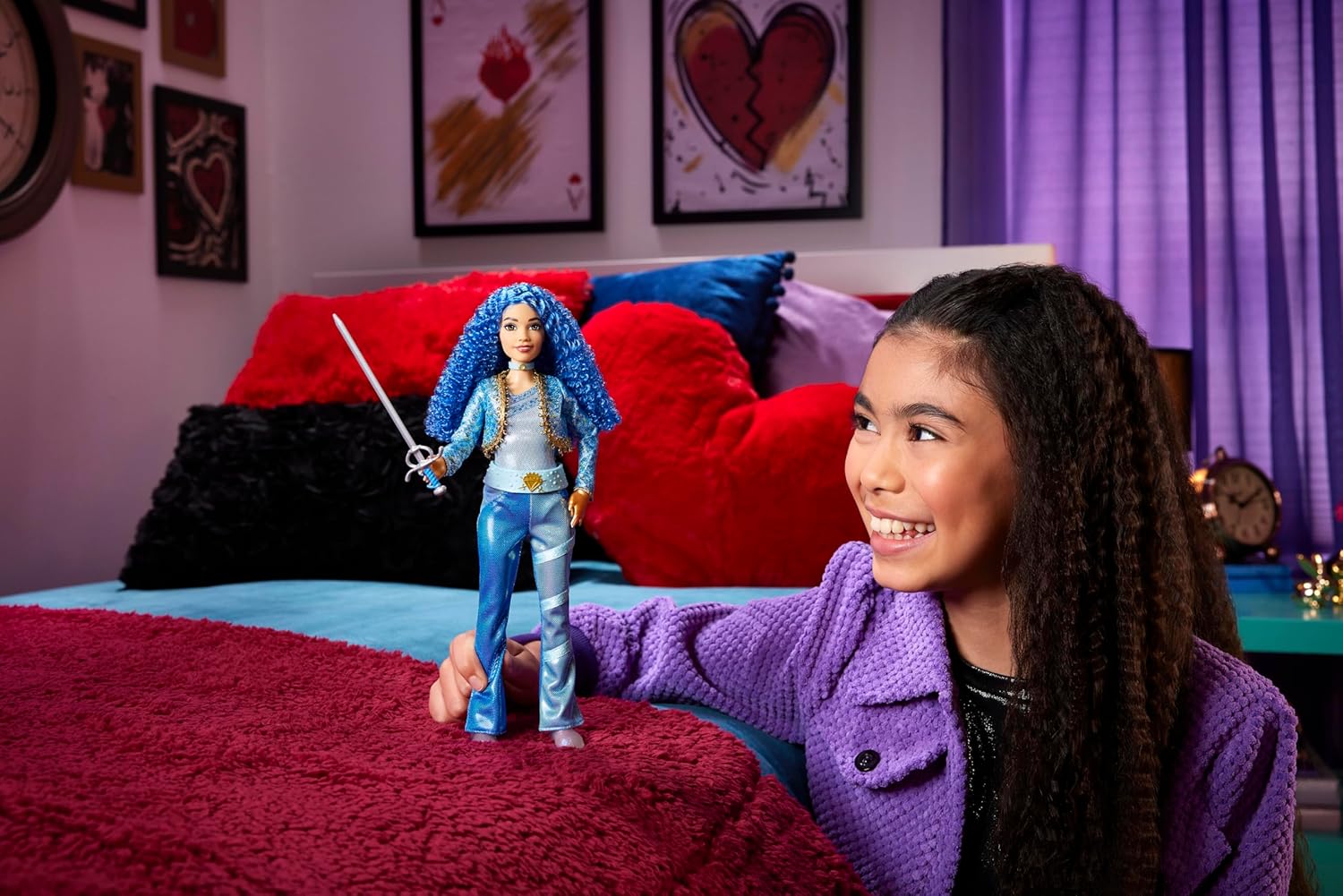 Лялька Mattel Disney Descendants: The Rise of Red Princess Chloe Charming Спадкоємці: Піднесення Ред Хлоя Чармінг Дочка Попелюшки (HWT89) - Зображення 6