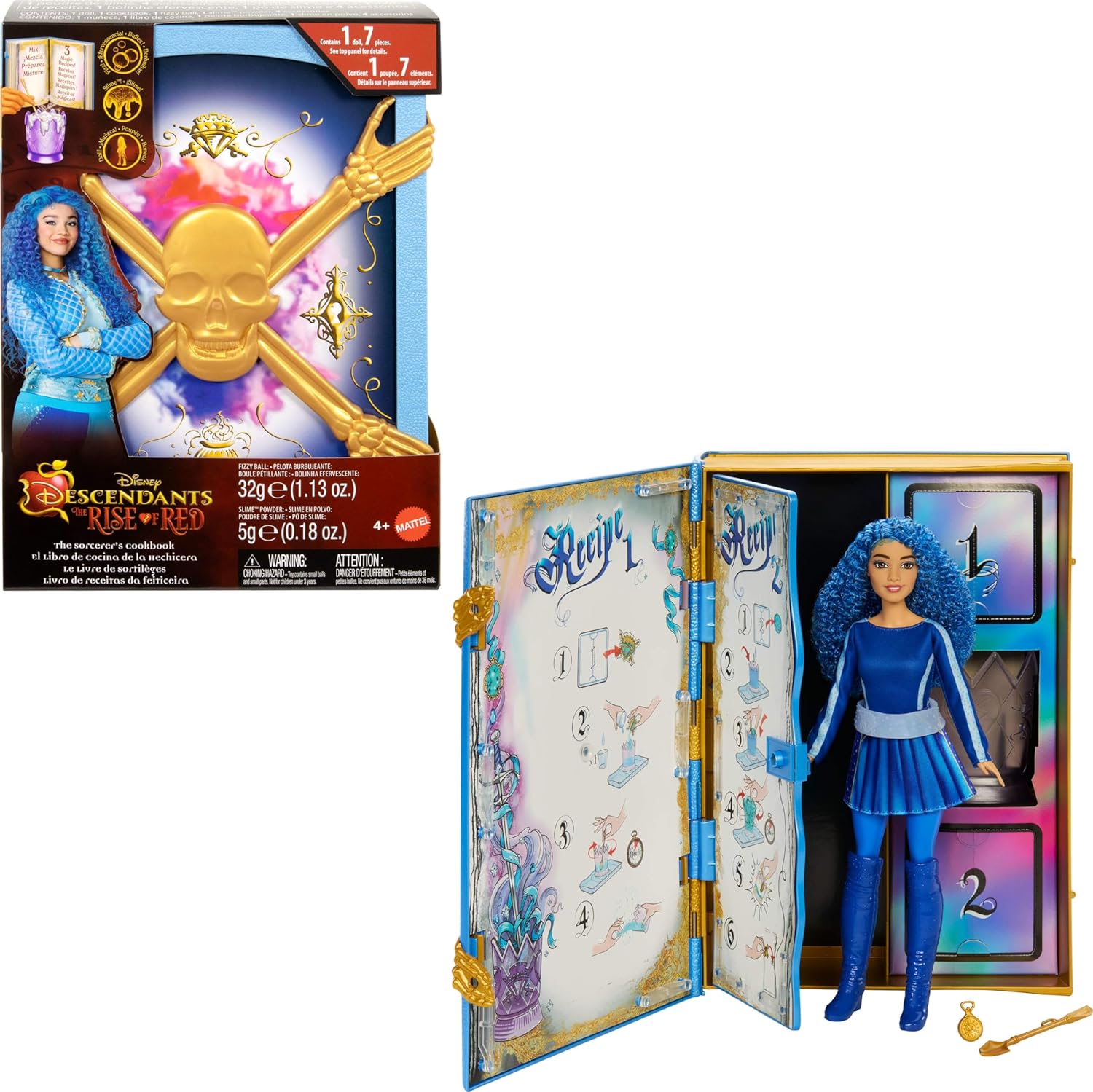 Кукла Mattel Disney Descendants: The Rise of Red Sorcerer’s Cookbook with Princess Chloe Charming Наследники: Возвышение Рэд Повареная книга Принцесса Хлоя Чарминг (HWH94)