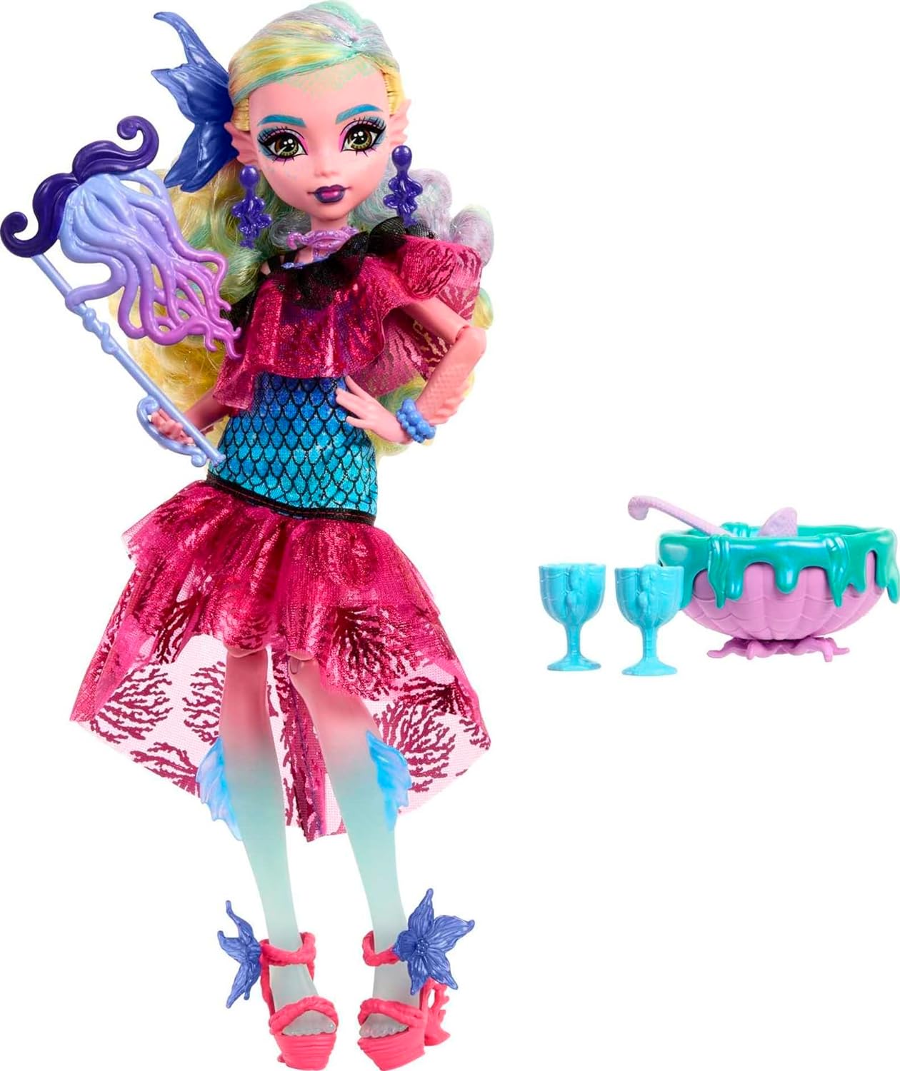 Кукла Монстер Хай Лагуна Блю Бал Монстров Monster High Lagoona Blue Monster Ball (HNF71) 4 Кукла Монстер Хай Лагуна Блю Бал Монстров Monster High Lagoona Blue Monster Ball (HNF71) - Зображення 4