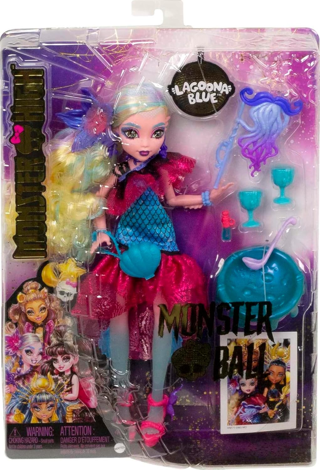 Кукла Монстер Хай Лагуна Блю Бал Монстров Monster High Lagoona Blue Monster Ball (HNF71) 6 Кукла Монстер Хай Лагуна Блю Бал Монстров Monster High Lagoona Blue Monster Ball (HNF71) - Зображення 6