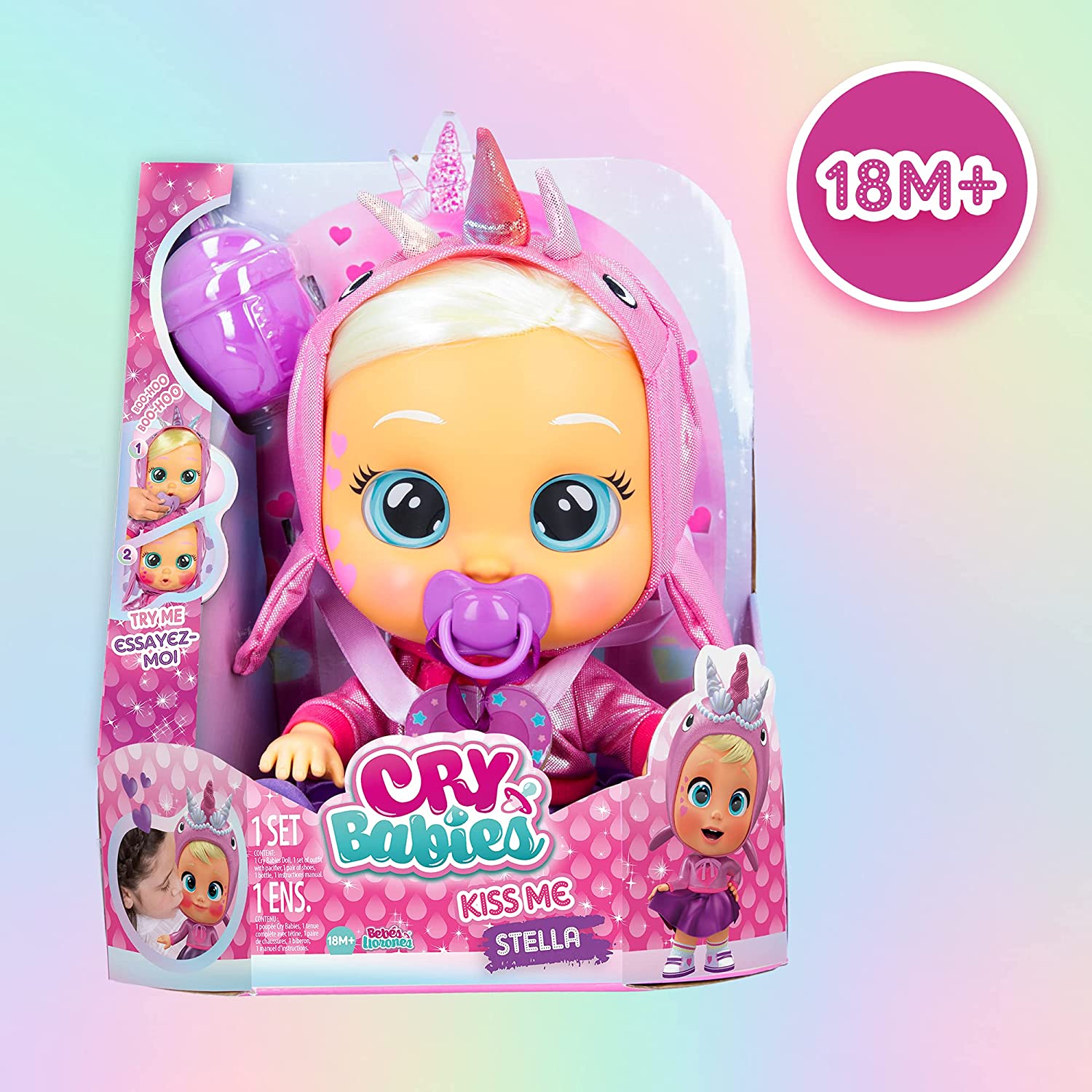 Кукла Плакса Пупс Край Беби Стелла Поцелуй меня Cry Babies Kiss Me Stella Deluxe Blushing Cheeks Feature (81901) - Зображення 4