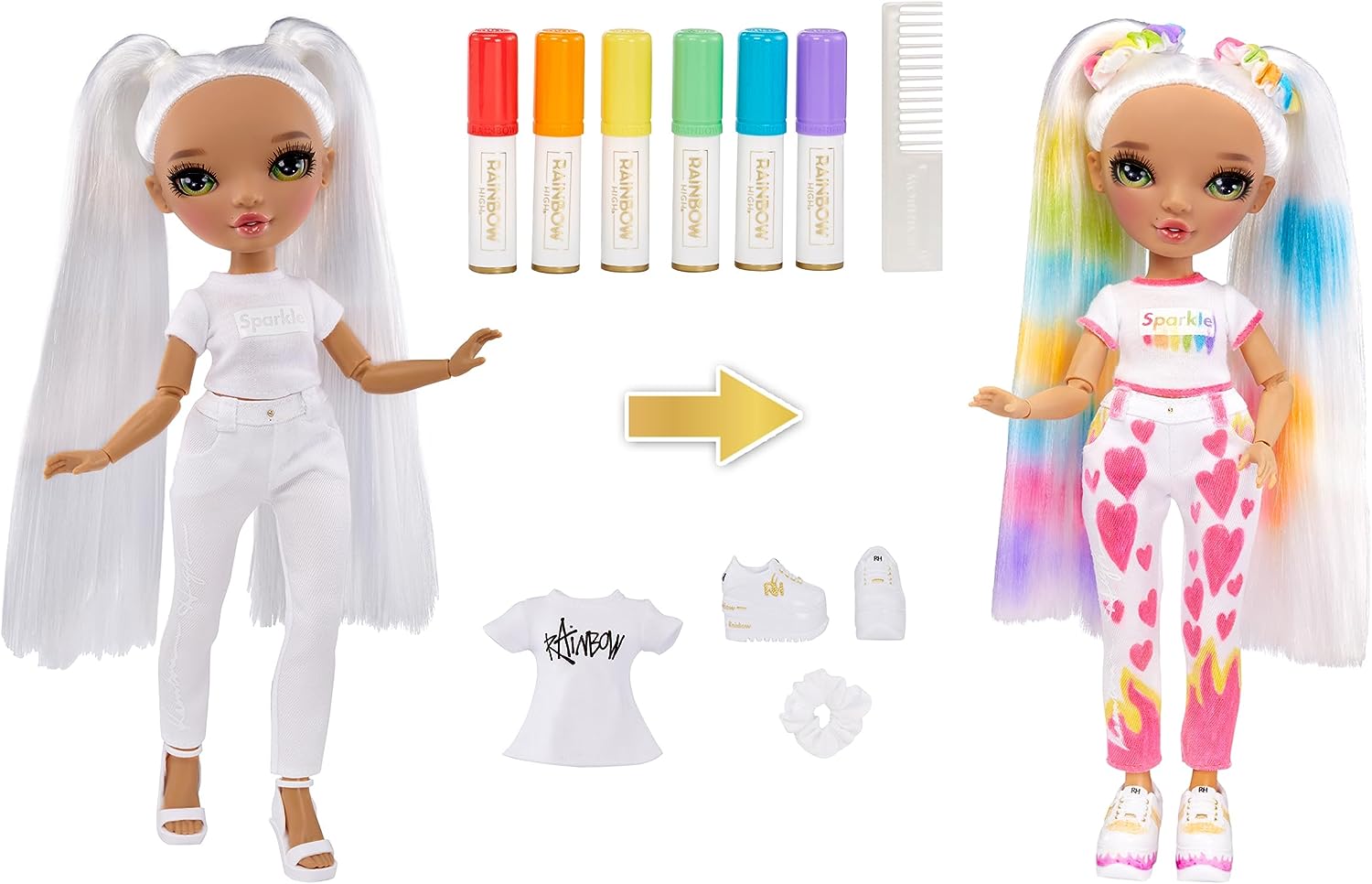 Кукла Rainbow High Color & Create Fashion DIY Doll with Green Eyes Рейнбоу Хай Раскрась и создай Куклу сам! (500407EUC) - Зображення 2