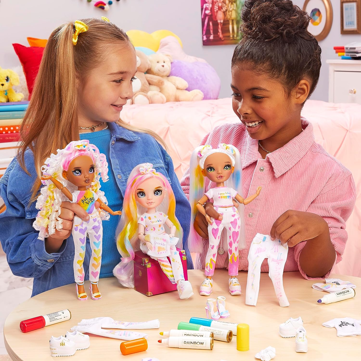 Кукла Rainbow High Color & Create Fashion DIY Doll with Green Eyes Рейнбоу Хай Раскрась и создай Куклу сам! (500407EUC) - Зображення 6