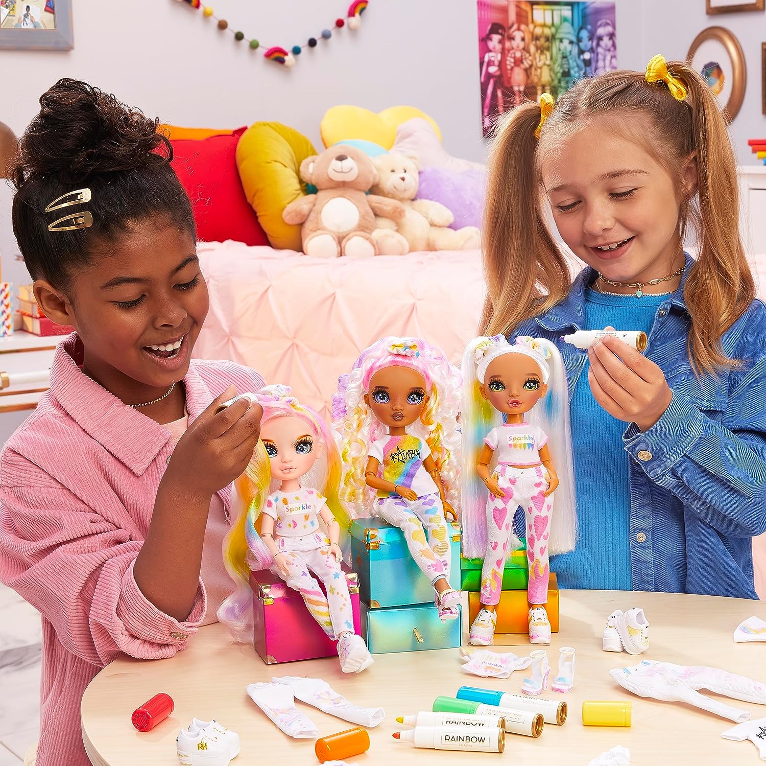 Кукла Rainbow High Color & Create Fashion DIY Doll with Green Eyes Рейнбоу Хай Раскрась и создай Куклу сам! (500407EUC) - Зображення 7