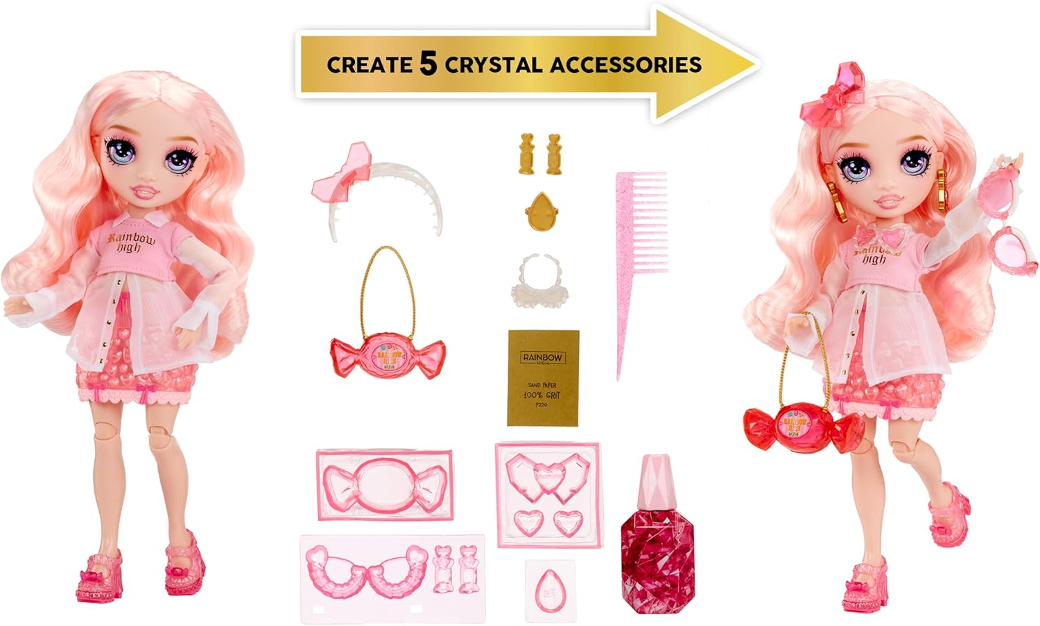 Лялька Rainbow High Creative Crystals Bella Pink Белла (522904) 2 Лялька Rainbow High Creative Crystals Bella Pink Белла (522904) - Зображення 2