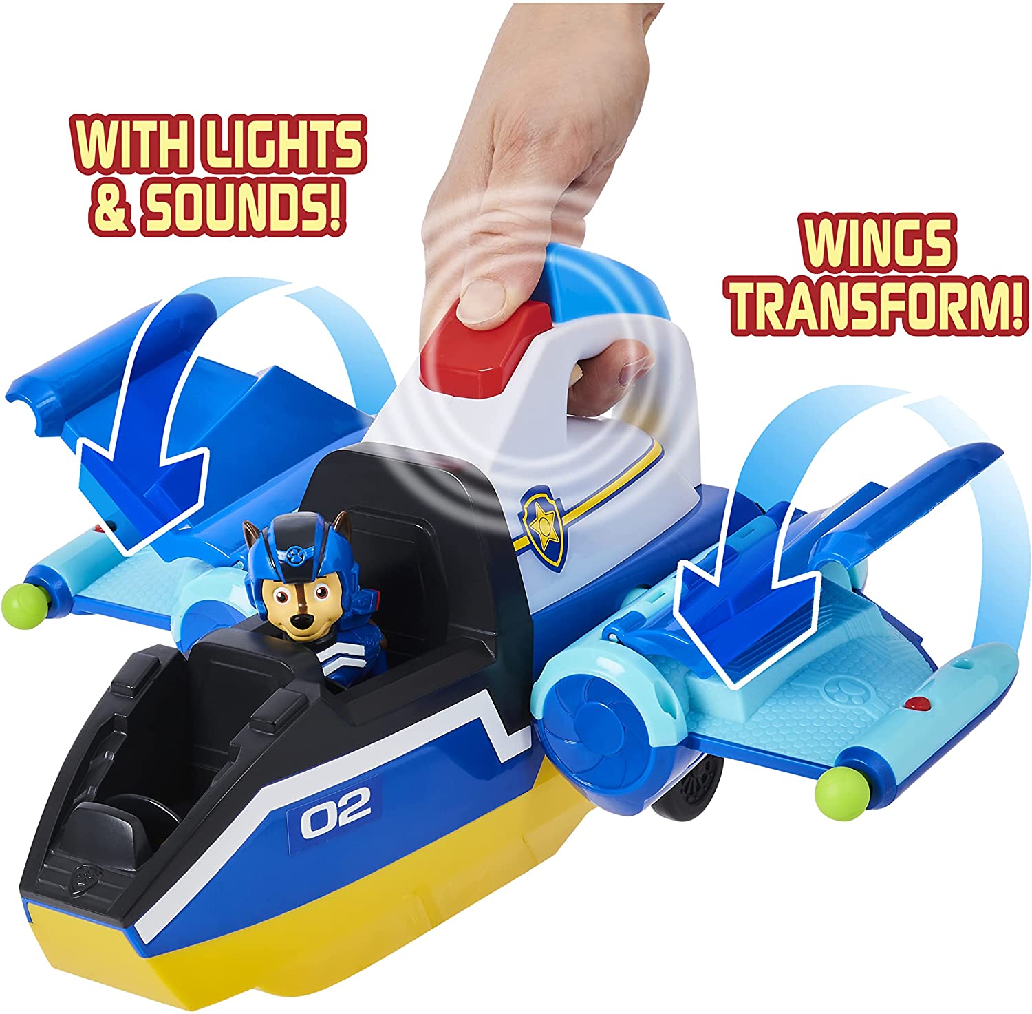Ігровий набір Paw Patrol Jet to the Rescue Deluxe Transforming Chase Щенячий патруль рятувальний літак Чейза (6059439) - Зображення 6