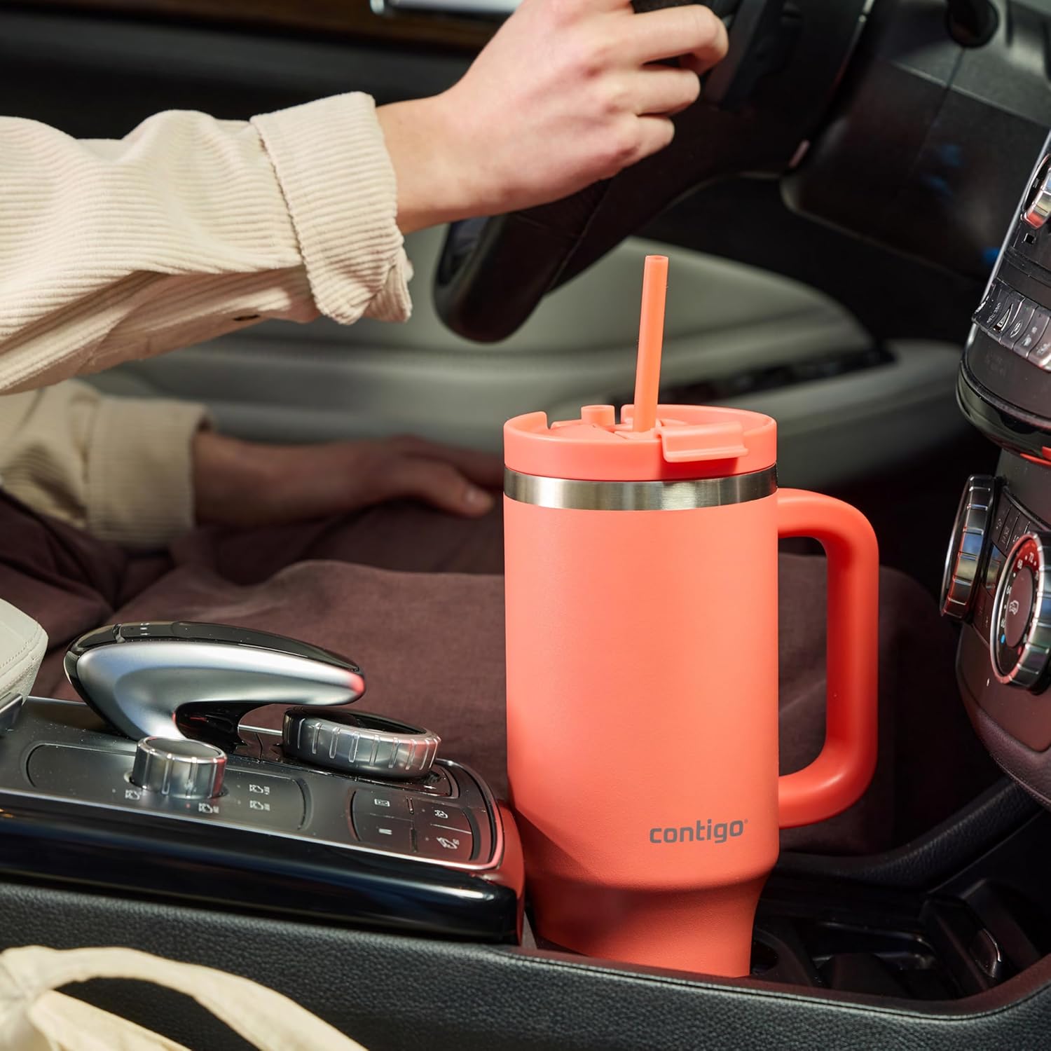 Термочашка з трубочкою Contigo Streeterville Tumbler Stainless Steel 1.18 л (40oz), Coral - Зображення 8
