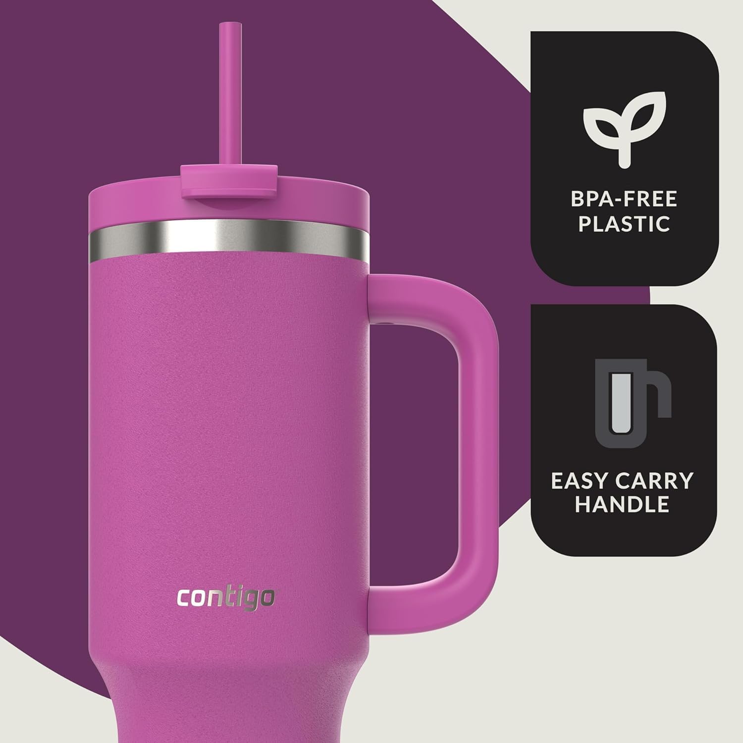 Термочашка з трубочкою Contigo Streeterville Tumbler Stainless Steel 1.18 л (40oz), Galactic 6 Термочашка з трубочкою Contigo Streeterville Tumbler Stainless Steel 1.18 л (40oz), Galactic - Зображення 6