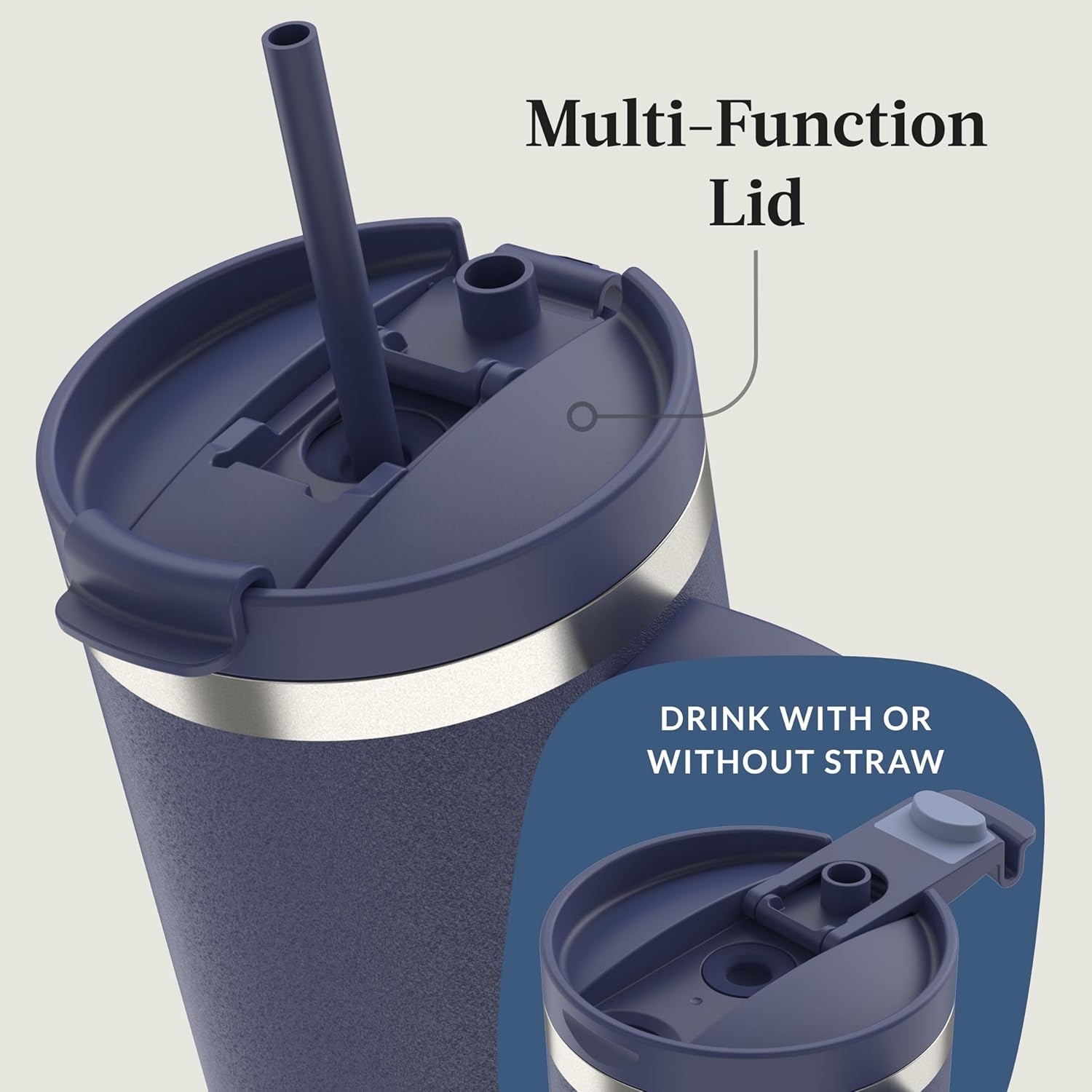 Термочашка із соломинкою Contigo Streeterville Tumbler Stainless Steel 1.18 л (40oz), Indigo - Зображення 7