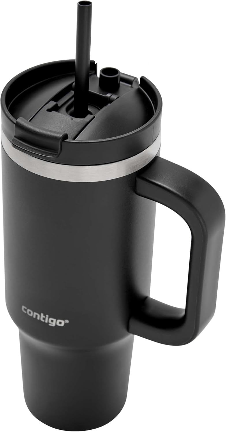 Термочашка із соломинкою Contigo Streeterville Tumbler Stainless Steel 0.887 л (30 oz), Licorice - Зображення 3