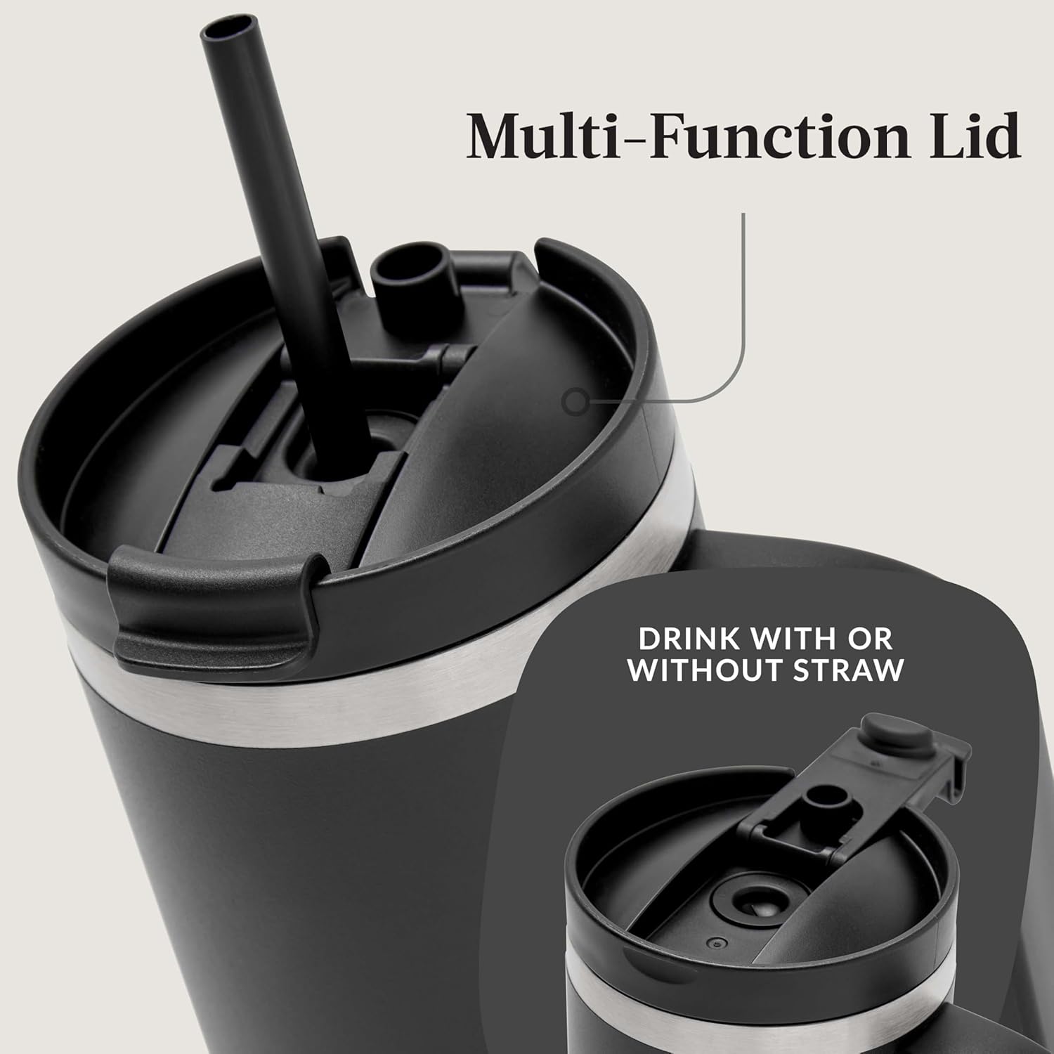 Термочашка із соломинкою Contigo Streeterville Tumbler Stainless Steel 0.887 л (30 oz), Licorice - Зображення 5