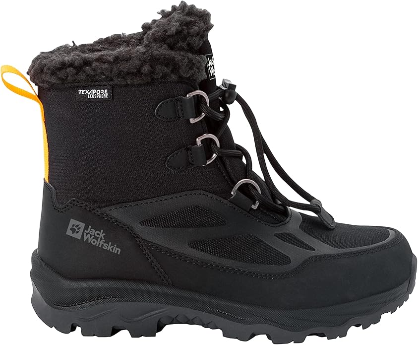 Зимние детские сапоги Jack Wolfskin Vojo Shell Xt Texapore Mid Black/Burly Yellow (4054101) - Зображення 3