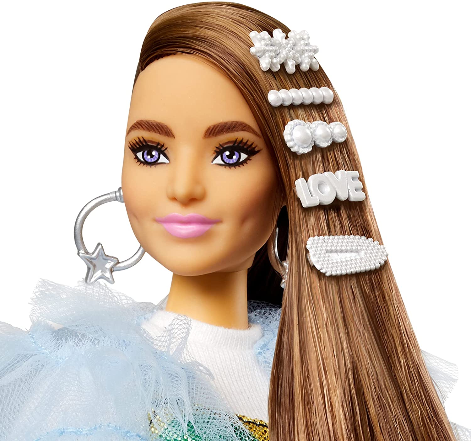Лялька Barbie Extra Doll #9 in Blue Ruffled Jacket with Pet Crocodile 9 Барбі у блакитному жакеті з домашнім крокодилом (GYJ78) - Зображення 6